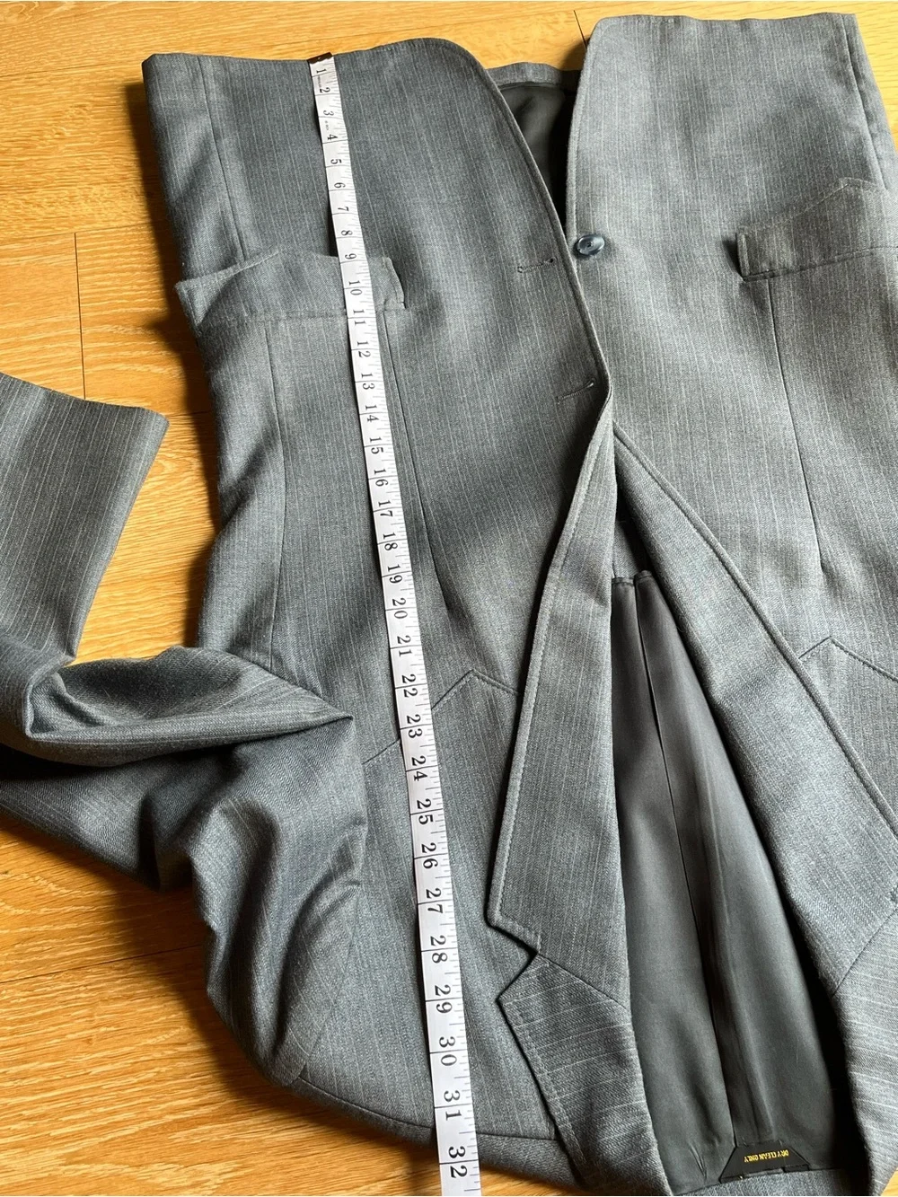 Men's Vintage Western Three-Piece Suit, Blueish-Gray